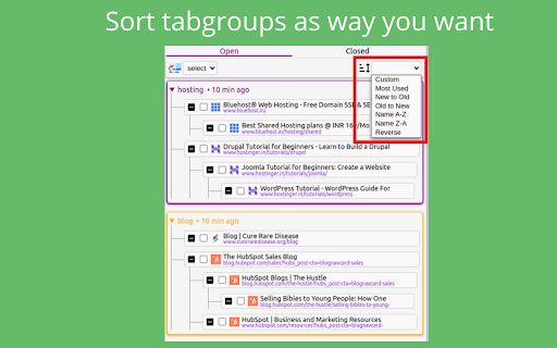 tabFlow - tabgroups in tree style