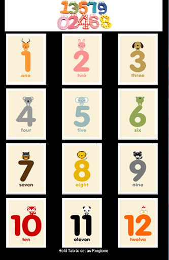 Arabic Numbers For Kids