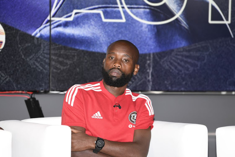 Makhehlene Makhaula during the Soweto Derby press-conference at Vodacom World on February 20, 2023 in Midrand, South Africa.