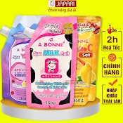 Muối Tắm Sữa Bò Tẩy Tế Bào Chết Body Abonne - Tẩy Da Chết Body Muối Bò A Bone Chính Hãng Tuýp, Gói 350G Japari