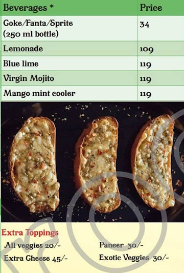 Megna's Gourmet menu 