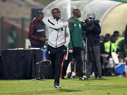 David Notoane, coach of South Africa during the 2019 Cosafa Cup match between South Africa and Uganda at Princess Magogo Stadium, Durban on 04 June 2019.