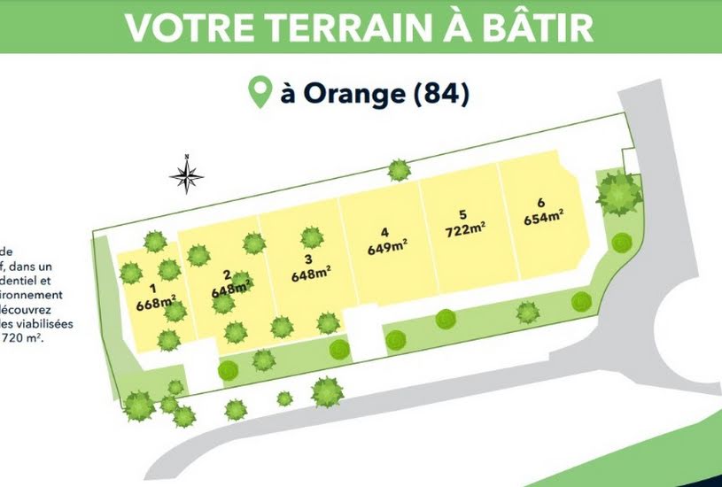  Vente Terrain + Maison - Terrain : 648m² - Maison : 108m² à Orange (84100) 