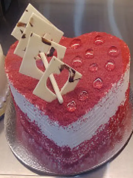 Red Velvet Heart Cake