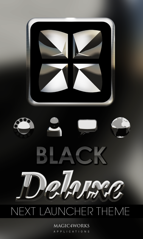 Android application Black S Next Launcher theme screenshort