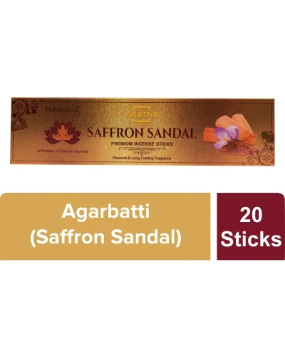 Patanjali Aastha Premium Agarbatti Saffron Sandal - 36 gm