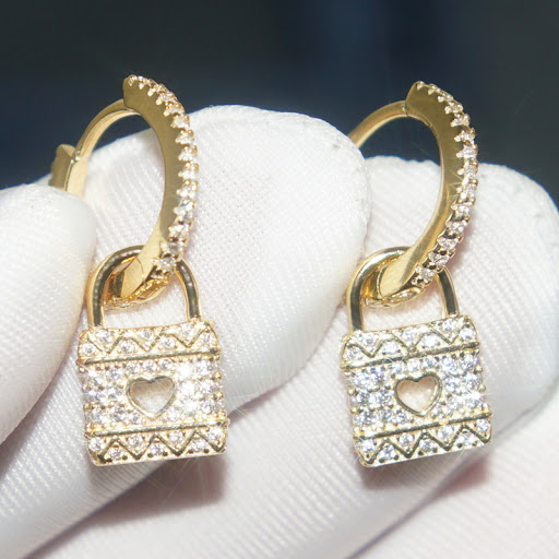 Title 5, Womens Fashion Sterling Silver Earrings Diamon...