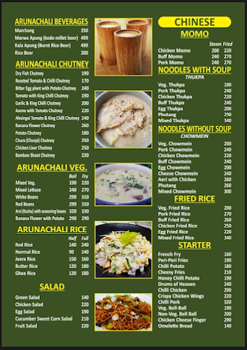 Arunachali Naloi's Restaurant & Cafe menu 