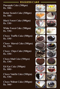 Cakes Today menu 1