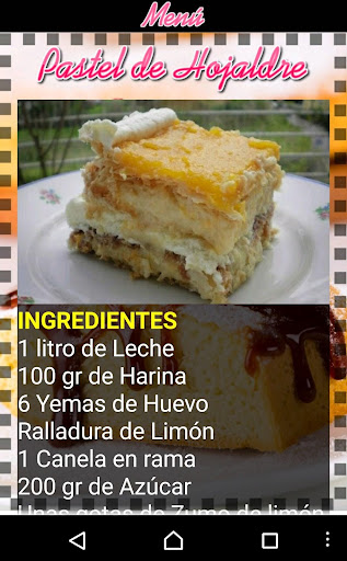 Recetas de Pasteles