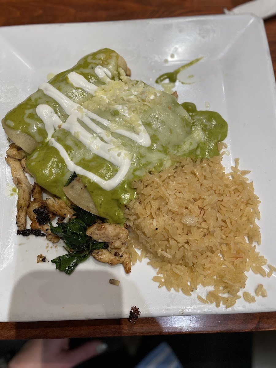 Spinach and Chicken Enchilada