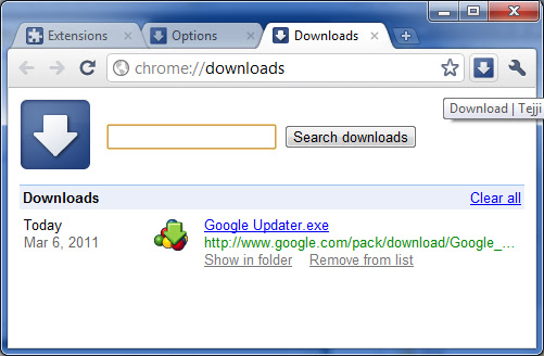 Download Button chrome extension