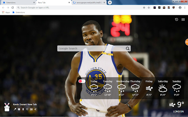 Kevin Durant New Tab, Wallpapers HD