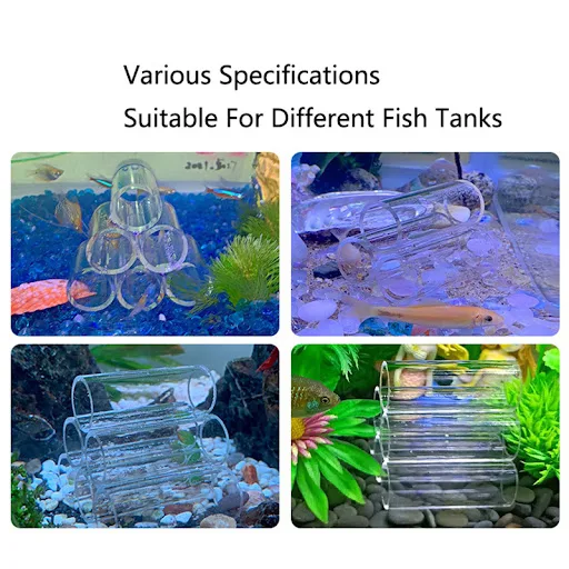 Glass Acrylic Aquarium Decoration Fish Shrimps Shelter House Pottery Scorpion House Canister Simulation Stone Fish Tank 