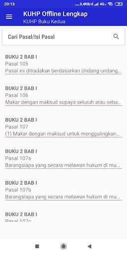 KUHP Offline Lengkap Kitab UU Hukum Pidana