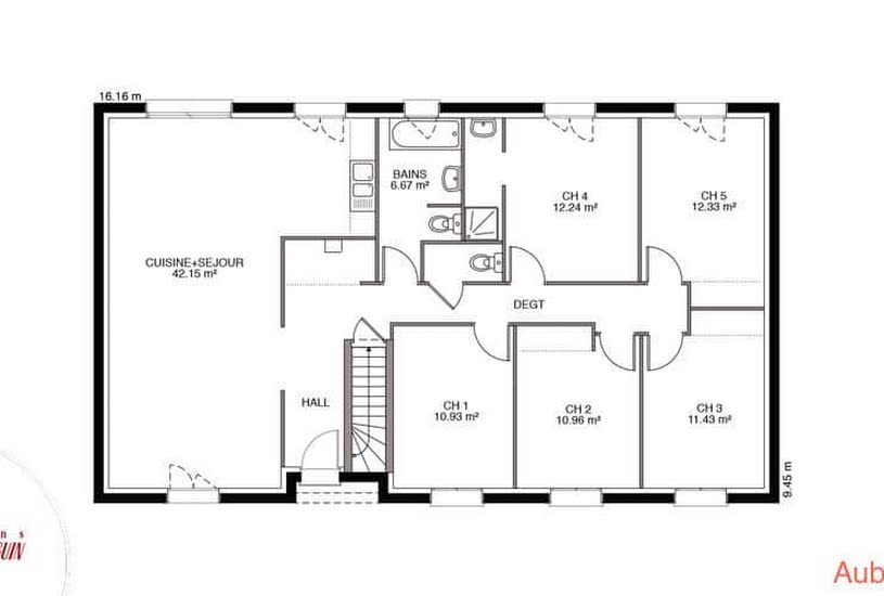  Vente Terrain + Maison - Terrain : 1 506m² - Maison : 89m² à Chalandray (86190) 