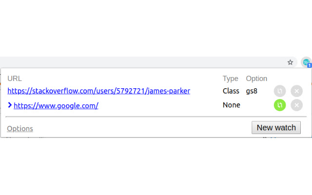 Chrome Watcher chrome extension