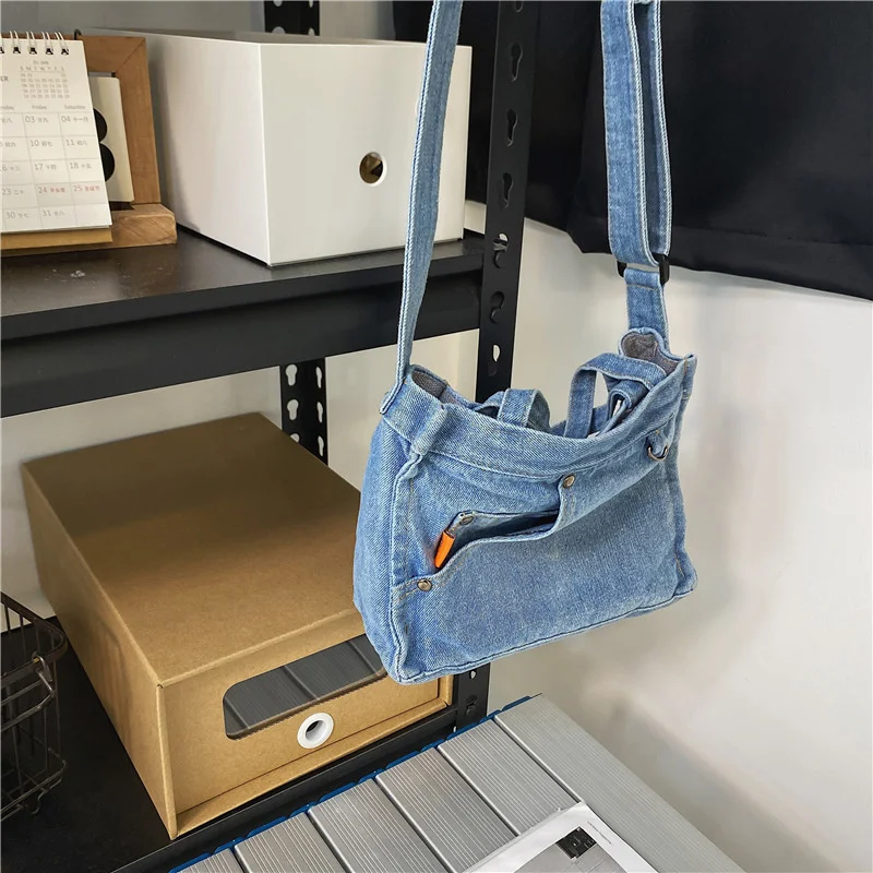 Title 6, Muška i Ženska Denim Torba za Poštu Moderna i P...