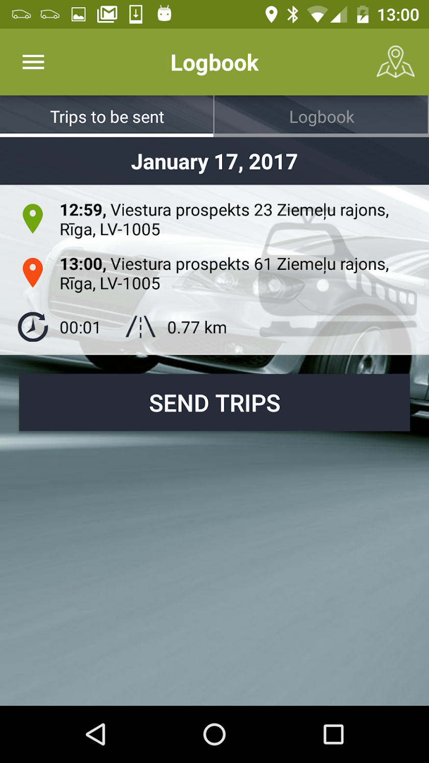 SmartDrive POC Screen 2