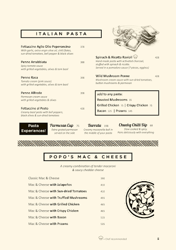 The Pizza Bakery menu 