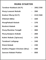 Junoon menu 8