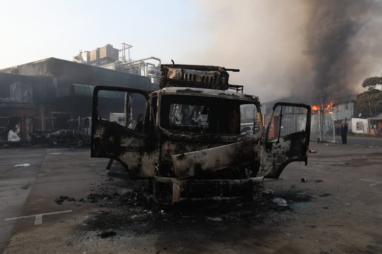 About 250 trucks were destroyed during the protests. Picture: GALLO IMAGES