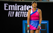 Naomi Osaka of Japan during her third round singles match against Amanda Anisimova of the US at the 2022 Australian Open at Melbourne Park on January 21 2022.