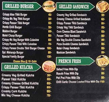 H.S. Pizza & Burger Point menu 