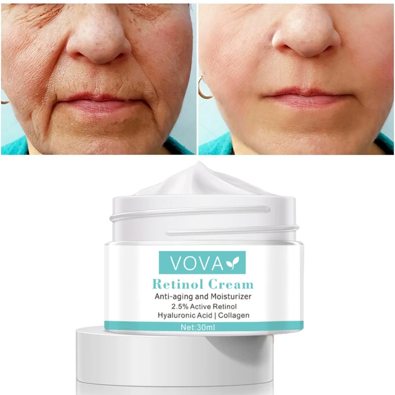 Crème Anti-Rides Collagène Acide Hyaluronique Réduit les Pores et Poches Hydratant Raffermissant Soin de la Peau pour une Peau Jeune