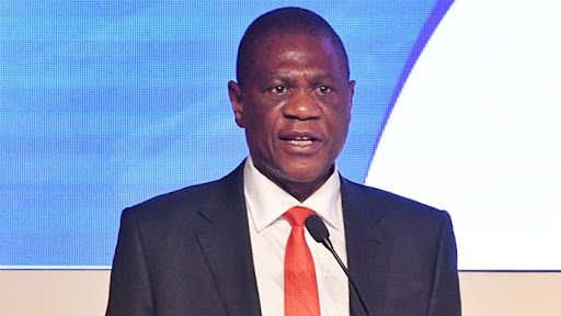 Paul Mashatile, South African deputy president, delivering the keynote speech at the Global Entrepreneurship Congress 2024.