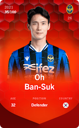 Oh Ban-Suk 2021-22 • Rare 35/100