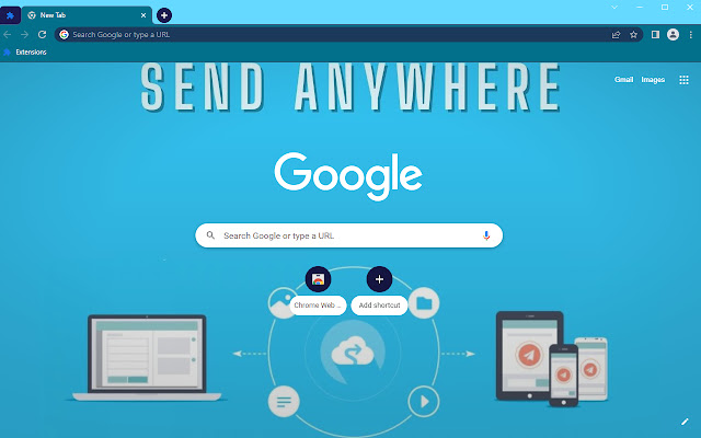 Send Anywhere For PC & Windows - Theme Color chrome extension