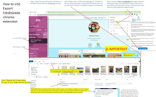 Export FreshGrade for Parents