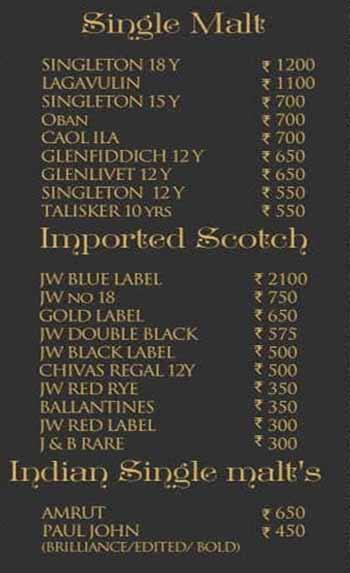 mgold vashi menu 