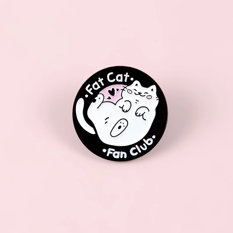 Gepersonaliseerde schattige kleine witte kat verf broche pin Een schattig accessoire voor kleding, tassen of als bijzonder cadeau, met kunstzinnigheid.