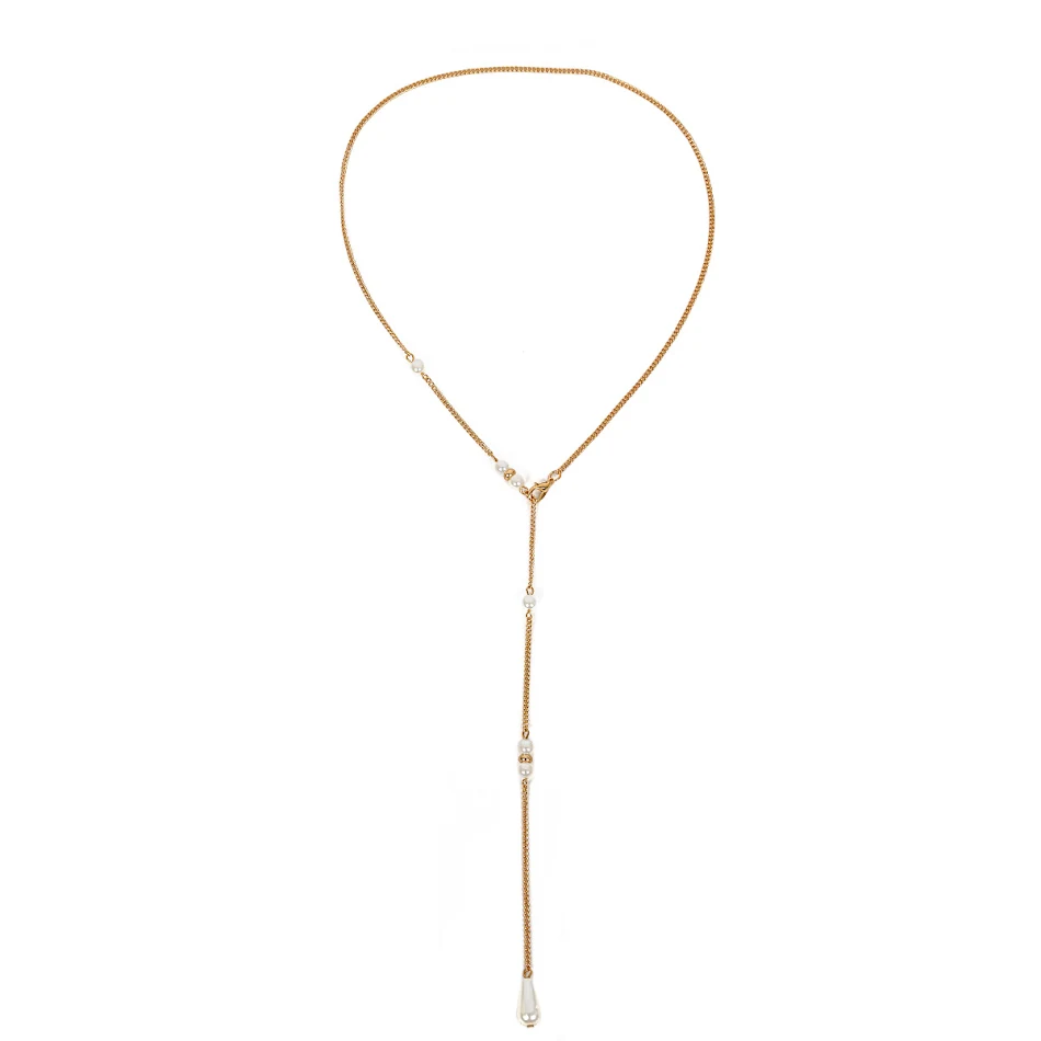 Collar Largo Sexy para Mujer con Cadena Trasera Descubierta Estilo Europeo y Americano, para Realzar la Espalda