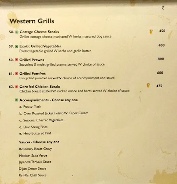 The Riverfront Grill menu 