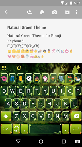 Natural Green Emoji Keyboard