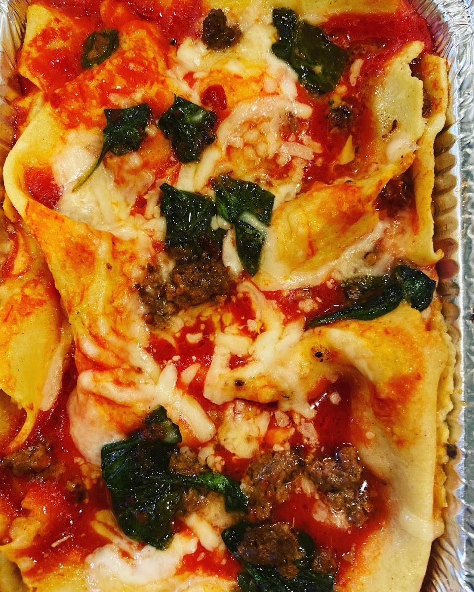 Gluten-free fresh pasta lasagna