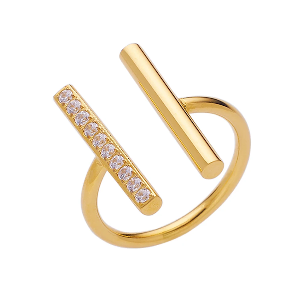 Mikro-Inlay Zirkon Multi-Ring-Stack Ring. Setze ein Statement mit diesem funkelnden Ring. Perfekt für jeden Anlass. Stilvoll und elegant.