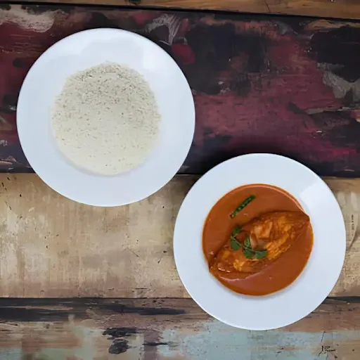 Homemade Goan Fish Curry With Steamed Rice