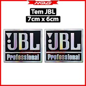 Tem Loa Jbl 7Cm X 6Cm, Nhựa Đen, Giá 1 Đôi (2 Tem).