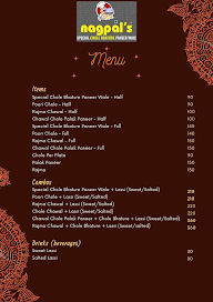 Nagpal's Chole Bhature menu 1