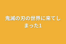 鬼滅の刃の世界に来てしまった1