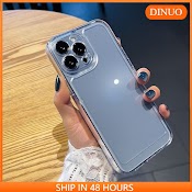 Ốp Lưng Iphone Trong Suốt Viền Thẳng Chống Sốc Cho Iphone 6/6Splus/7/7Plus/8/8Plus/X/Xs/11/12/13/Pro/Max/Plus/Promax Dinuo Case