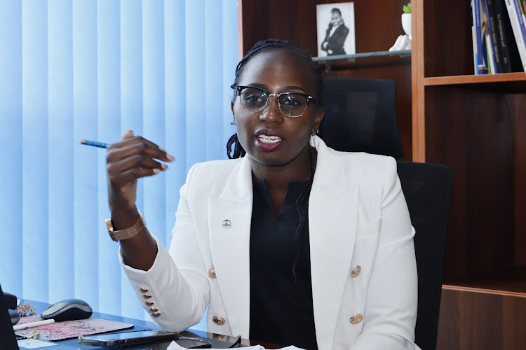 LSK vice president Faith Odhiambo during an interview with the Star at her office in Nairobi on September 19