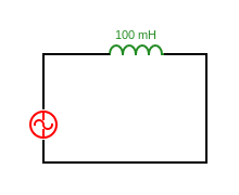 Circuit 1 with 100 mH inductor