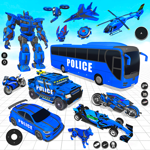 Screenshot Police Bus Robot Bike Games