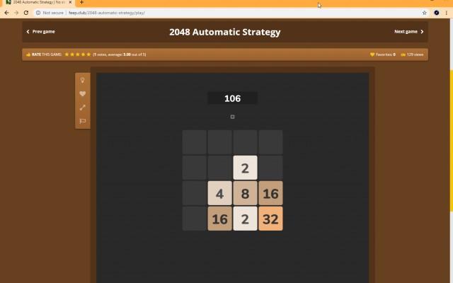 2048 automatické stratégie