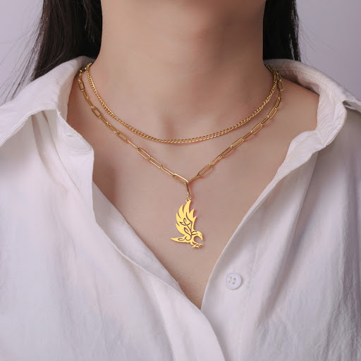 Title 11, Stainless Steel Crow Pendant Welding Chain Neck...